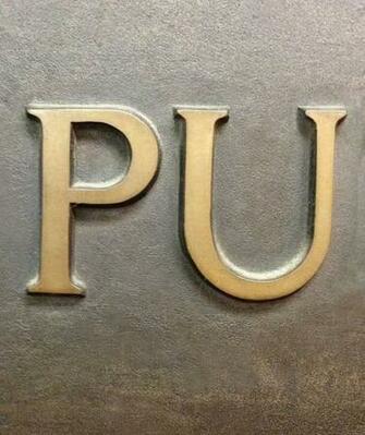 HD Wallpaper Letters Pu Gold Text Metal Wall Building