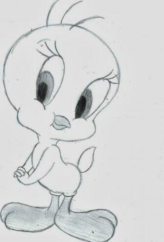 Drawing Wallpaper Tweety Bird Cartoone Colour HD
