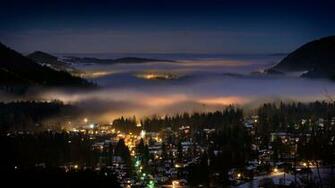 Blanket Of Fog Over The City Wallpaper