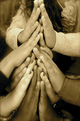 Group Of People Praying Hands Picture Wallpaper