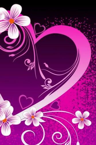 Fancy Pink Heart iPhone HD Wallpaper