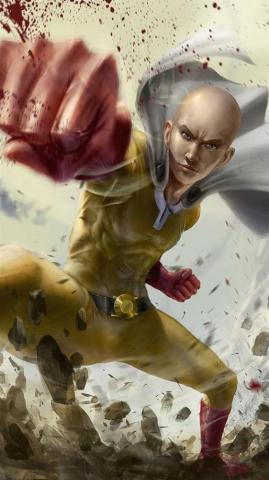 Saitama Cool One Punch Man Resolution HD Anime 4k iPhone