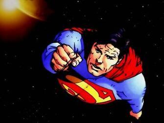 Superman Flying Close Up Wallpaper Picture
