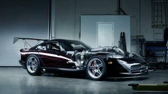 Monster Supercar Garage Wallpaper