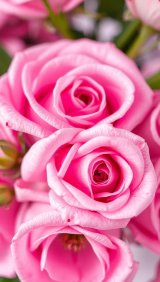 Pink Roses Phone Wallpaper