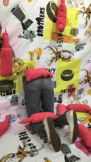 Silkscreen Wallpaper Frat Installation On Risd Portfolios