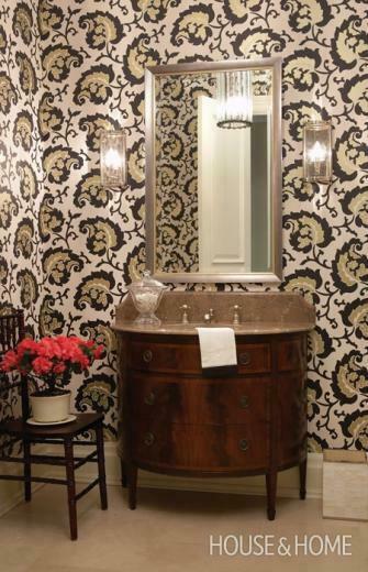 Bureau Style Bathroom Vanity Marble Counter And Vintage Looking