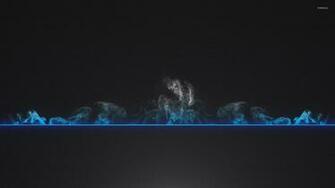 Smoke Rising From The Blue Line Wallpaper Digital Art