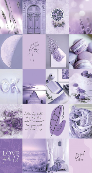 Beautiful Aesthetic Soft Purple Lavender And Pink Picture Blend Wallpaper