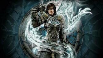 Labels Fantasy Dragon Girl Warrior HD