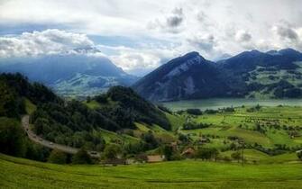 Mountains Grass Top Piedmont Stock Photos Image HD