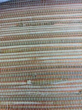 Brewster Copper Metallic Natural Grasscloth Blue Beige