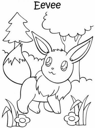 Eevee Pokemon Coloring S For Kids