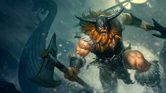 Olaf League Of Legends HD Wallpaper Splash Lol Champion B15