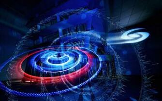 Timelapse Light Painting Blue Psychedelic Wallpaper Background