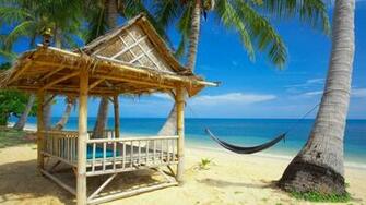 Beautiful Beach Resort HD Wallpaper Of