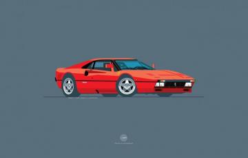 Wallpaper Red Auto Machine Ferrari Art Supercar Gto