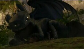 Toothless Bolt Image Lying Down Wallpaper