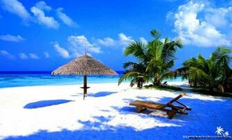 Tropical Beach Ship Desktop Wallpaper On