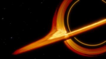 Artwork Orange Rings Black Hole 4k Wallpaper