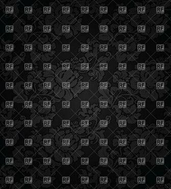Seamless Grey Victorian Wallpaper With Floral Pattern Background