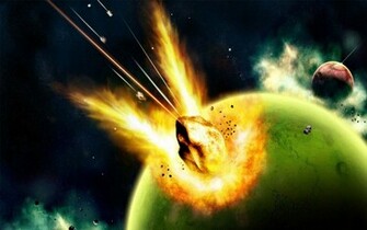 Wide Explosion Wallpaper Background