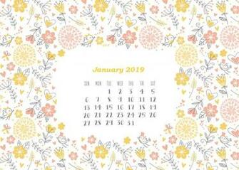 January HD Calendar Wallpaper