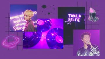 Purple Aesthetic Kpop Desktop Wallpaper Top