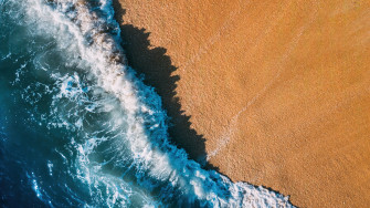Beach Ocean Wave Aerial Scenery 4k Phone iPhone Wallpaper 4310b