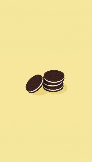 Sandwich Cookies Minimalist iPhone Wallpaper