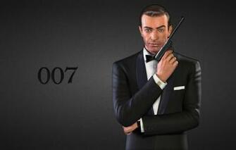 Wallpaper Gun The Inscription Black Background James Bond Sean