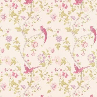 Floral Wallpaper Vintage Pink