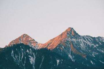 Brown Mountains Under White Sky Photo Image