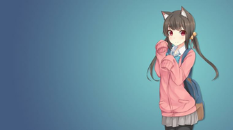 1080p HD Cat Girl Wallpaper High Quality Desktop iPhone And