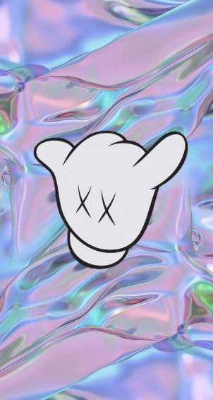 Kaws Mickey Hand iPhone Wallpaper