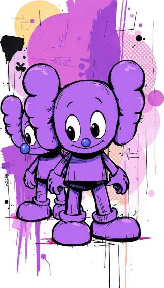 Kaws Purple Wallpaper