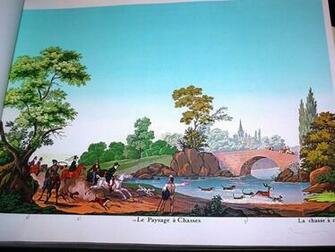 Zuber Woodblock Printed Wallpaper Scenic The Chase Six Panels