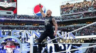 The Rock In Wrestlemania HD Wallpaper Stylish
