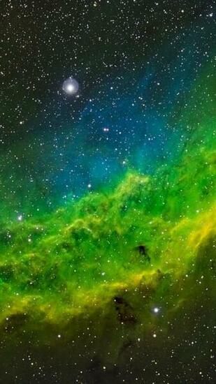 Green Galaxy Wallpaper HD Space Nebula iPhone Plus