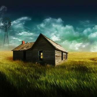 3d Wooden House iPad Wallpaper Background HD