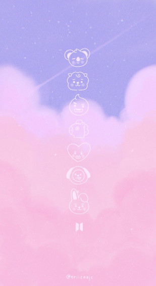 Bts Bt21 Wallpaper iPhone Cute Purple
