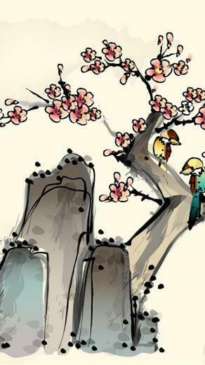 Traditional Chinese Painting iPhone Wallpaper HD