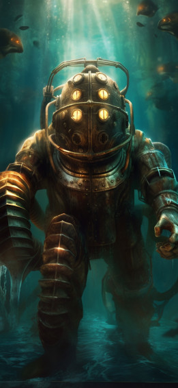 Bioshock Big Daddy Art Wallpaper iPhone