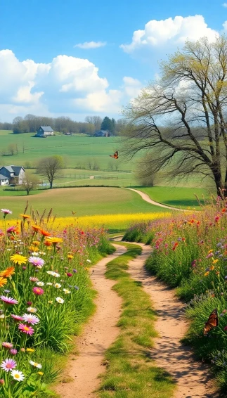 Spring Countryside Wallpaper