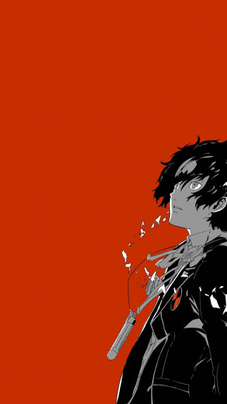 Ren With Glass Shards Persona Phone Wallpaper