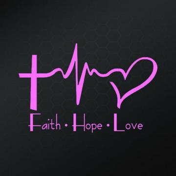 Faith Hope Love Vinyl Decal Sticker Cars Trucks Vans Walls