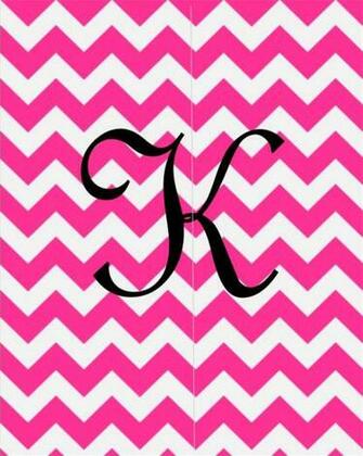 Chevron Background With Monogram And White