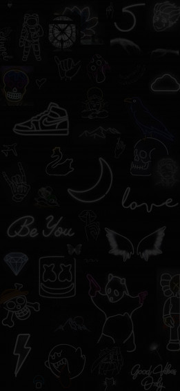 Aesthetic Wallpaper Black For Phone With Neon