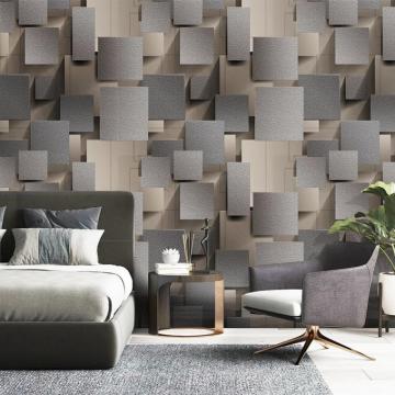 Modern 3d Lattice Non Woven Suede Wallpaper For Walls Roll Papel
