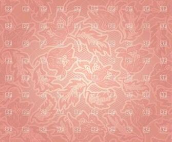 Seamless Pink Vintage Wallpaper With Floral Ornament Background